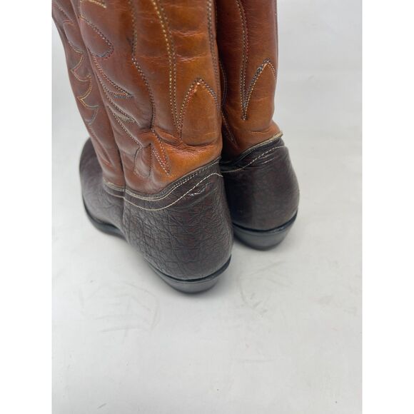 Western Cowboy Boots For Men Women\'s Leather Boots Vintage SIZE Men\'s 8.5D main image 3